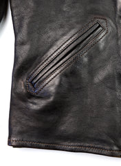 Thedi Evander Crosszip Half Belt, size XL, Black Teacore Bruciato Horsehide