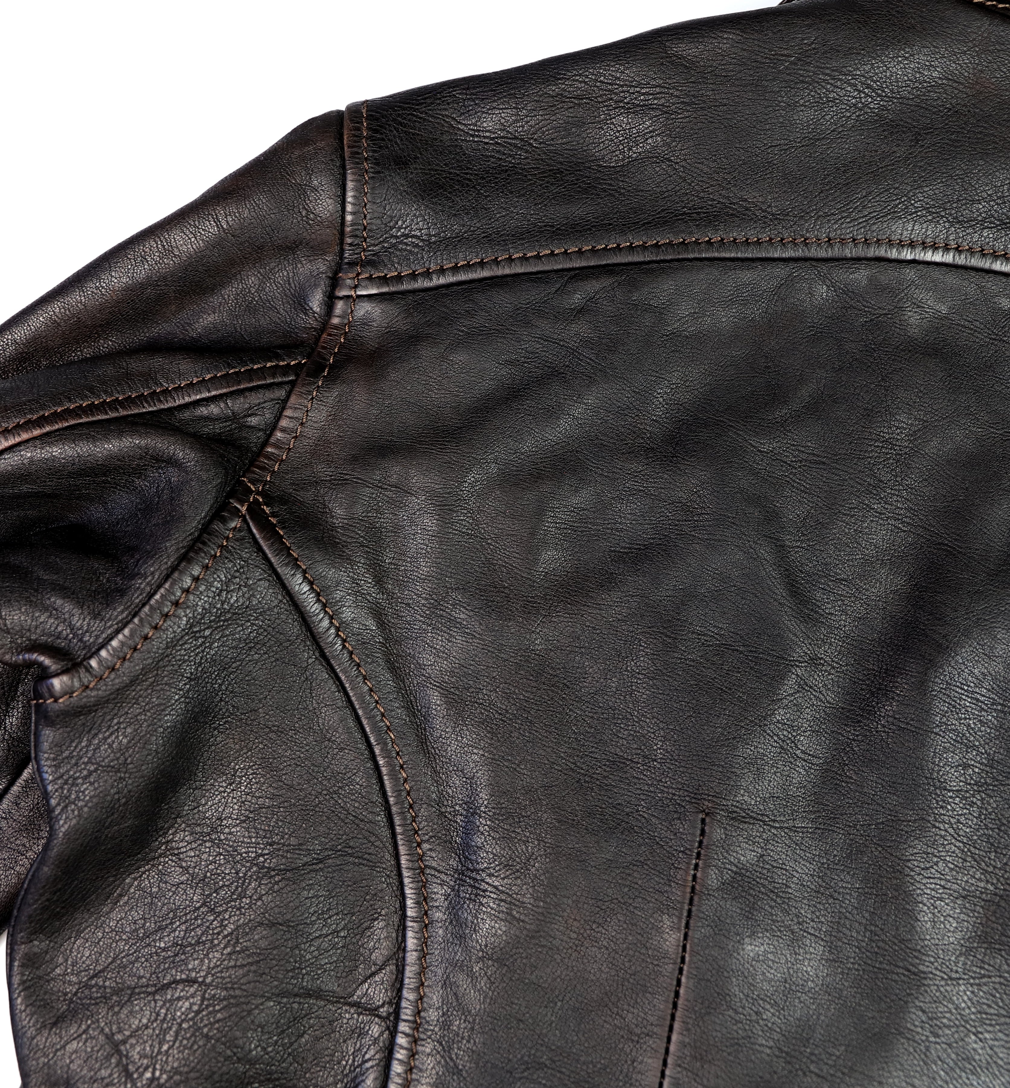 Thedi Evander Crosszip Half Belt, size XL, Black Teacore Bruciato Horsehide