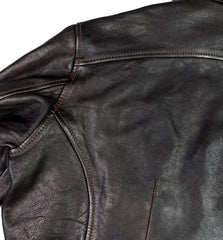 Thedi Evander Crosszip Half Belt, size XL, Black Teacore Bruciato Horsehide
