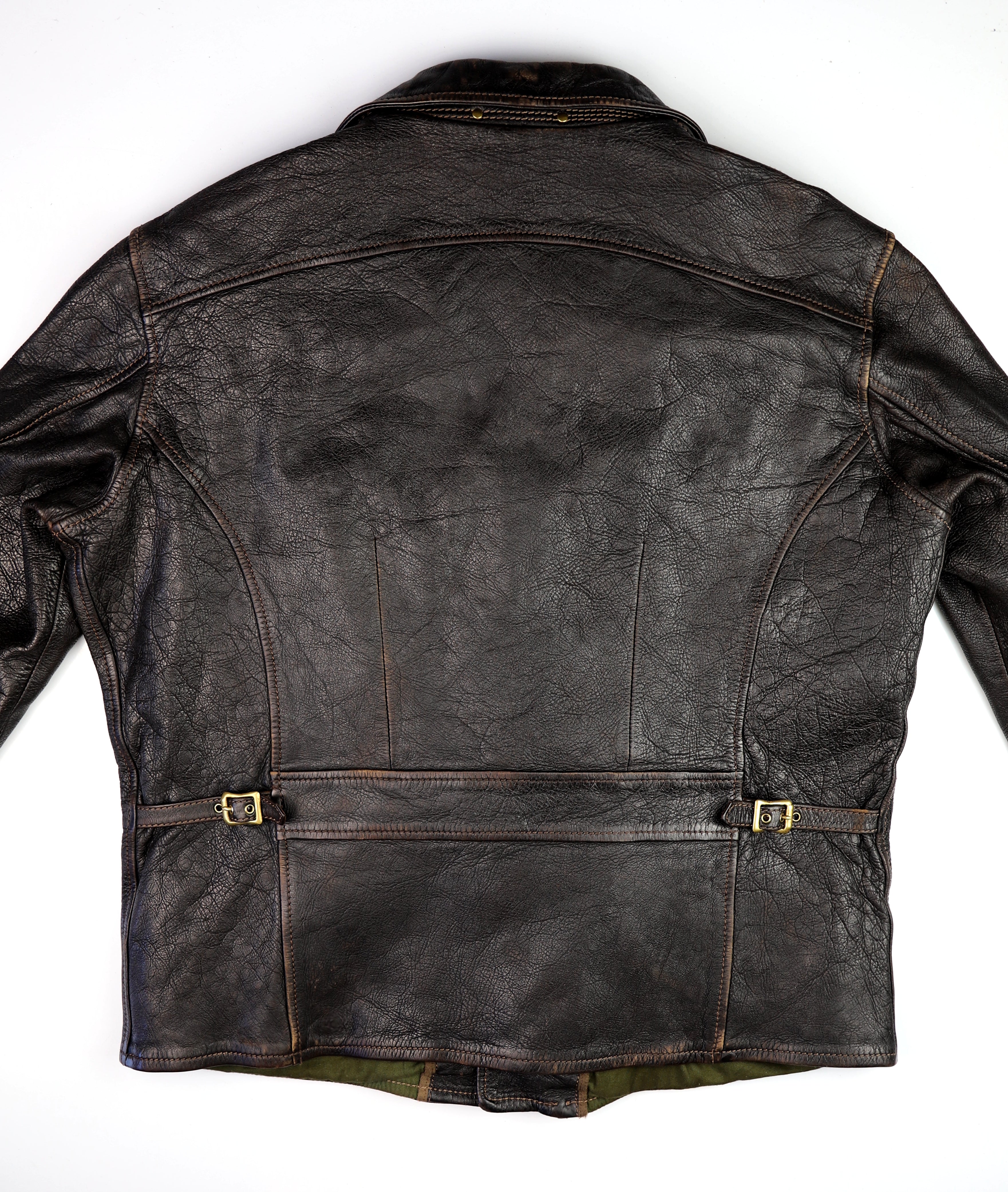 Thedi Evander Crosszip Half Belt, size 4XL, Chestnut Bruciato Horsehide