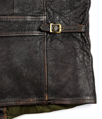Thedi Evander Crosszip Half Belt, size 4XL, Chestnut Bruciato Horsehide