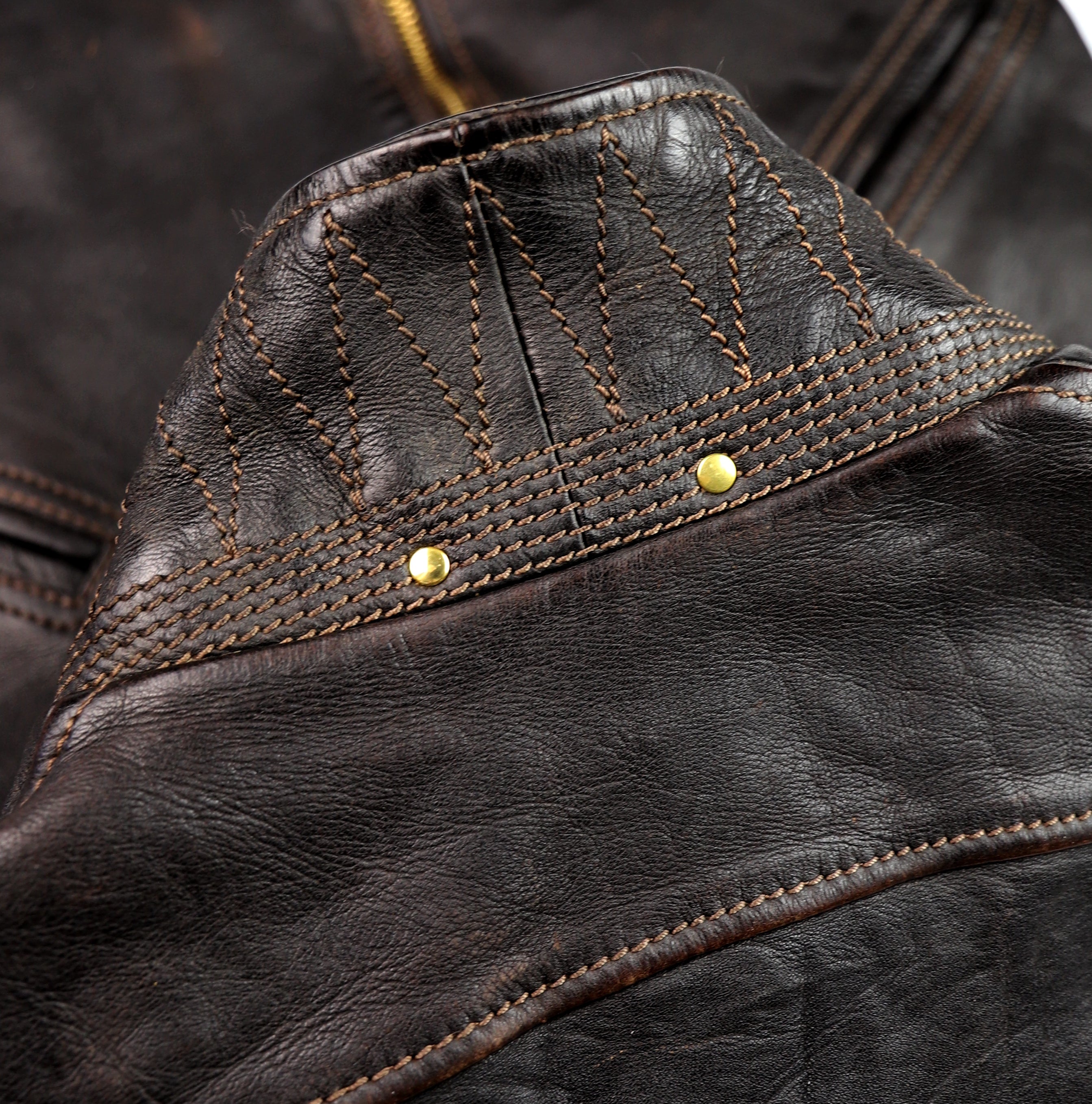 Thedi Evander Crosszip Half Belt, size Large, Chestnut Bruciato Horsehide