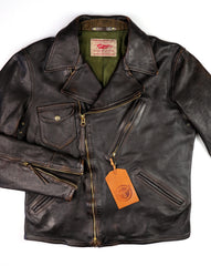 Thedi Evander Crosszip Half Belt, size Large, Chestnut Bruciato Horsehide