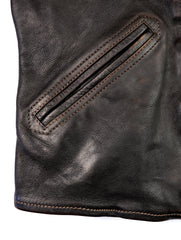 Thedi Evander Crosszip Half Belt, size Large, Chestnut Bruciato Horsehide