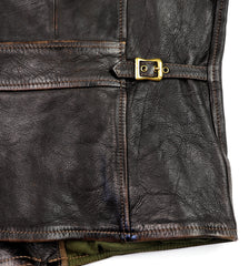 Thedi Evander Crosszip Half Belt, size Large, Chestnut Bruciato Horsehide