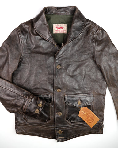 Thedi Markos Button-Up Shawl Collar Jacket, size Medium, Espresso Toscano Buffalo
