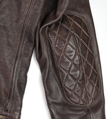 Thedi Maximos Cafe Racer, size Large, Brown Calabria Goatskin