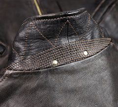 Thedi Memphis Jacket, size 2XL , Black Teacore Bruciato Horsehide