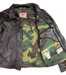 Thedi Memphis Jacket, size 2XL , Black Teacore Bruciato Horsehide