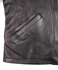 Thedi Memphis Jacket, size 2XL , Black Teacore Bruciato Horsehide