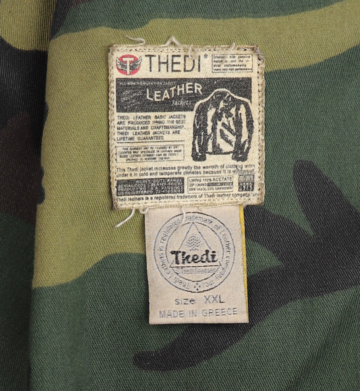 Thedi Memphis Jacket, size 2XL , Black Teacore Bruciato Horsehide