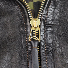 Thedi Memphis Jacket, size 2XL , Black Teacore Bruciato Horsehide