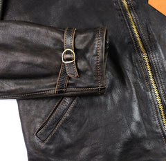 Thedi Memphis Jacket, size 2XL, Black Teacore Bruciato Horsehide