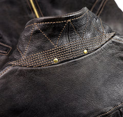 Thedi Memphis Jacket, size 2XL, Black Teacore Bruciato Horsehide