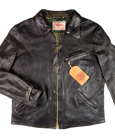 Thedi Memphis Jacket, size 2XL, Black Teacore Bruciato Horsehide