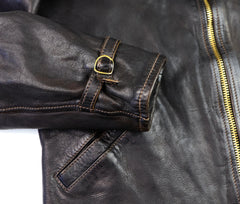 Thedi Memphis Jacket, size 3XL , Black Teacore Bruciato Horsehide