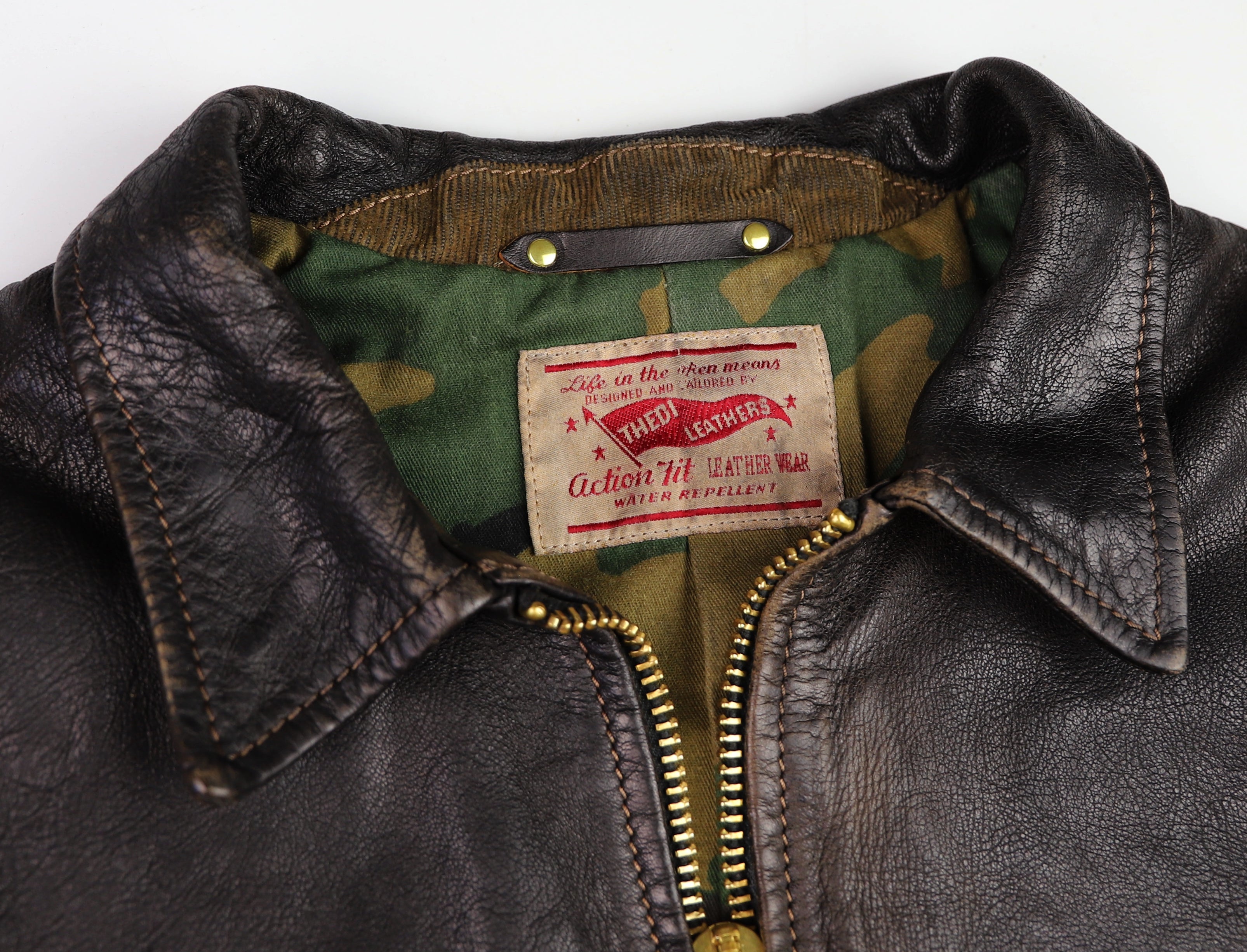 Thedi Memphis Jacket, size 3XL , Black Teacore Bruciato Horsehide