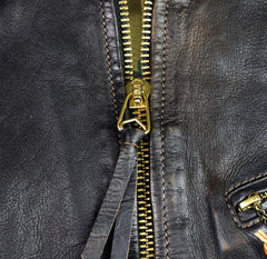 Thedi Memphis Jacket, size 3XL , Black Teacore Bruciato Horsehide