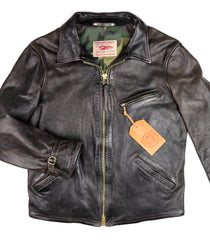 Thedi Memphis Jacket, size Large, Black Teacore Bruciato Horsehide