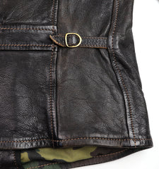 Thedi Memphis Jacket, size Large, Black Teacore Bruciato Horsehide