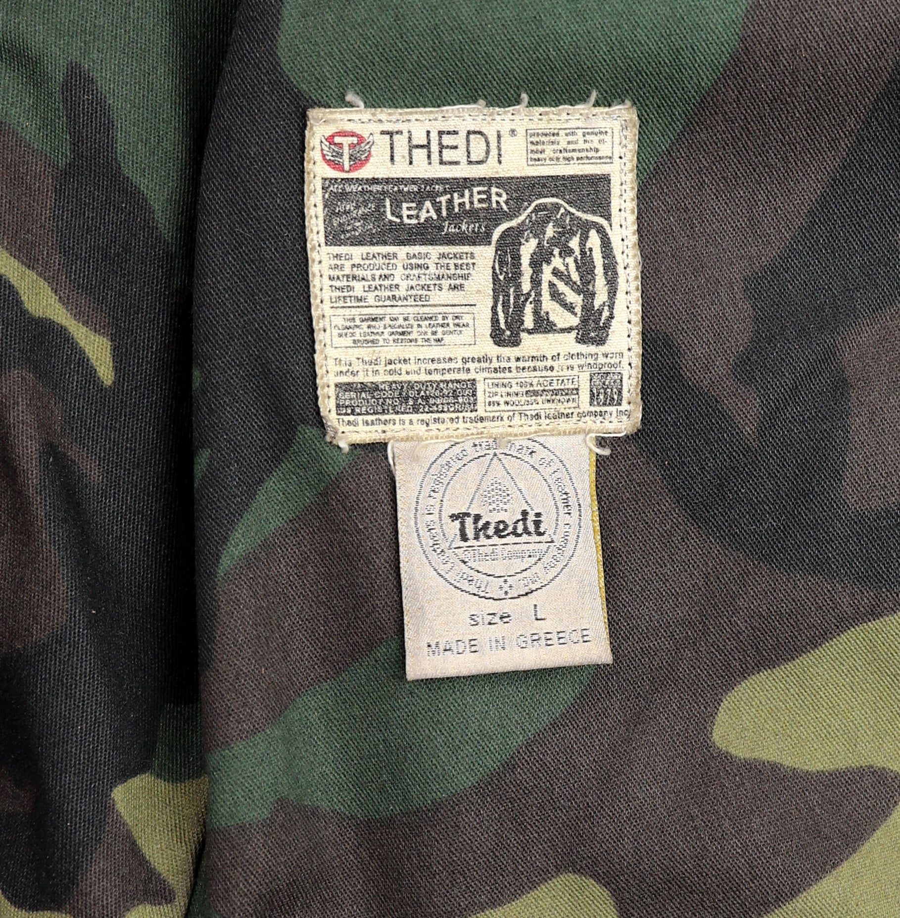 Thedi Memphis Jacket, size Large, Black Teacore Bruciato Horsehide