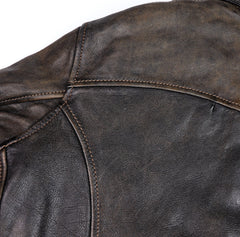 Thedi Memphis Jacket, size Large, Black Teacore Bruciato Horsehide