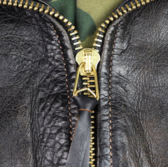 Thedi Memphis Jacket, size Large, Black Teacore Bruciato Horsehide