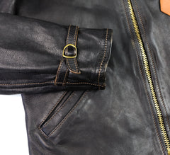 Thedi Memphis Jacket, size Medium, Black Teacore Bruciato Horsehide