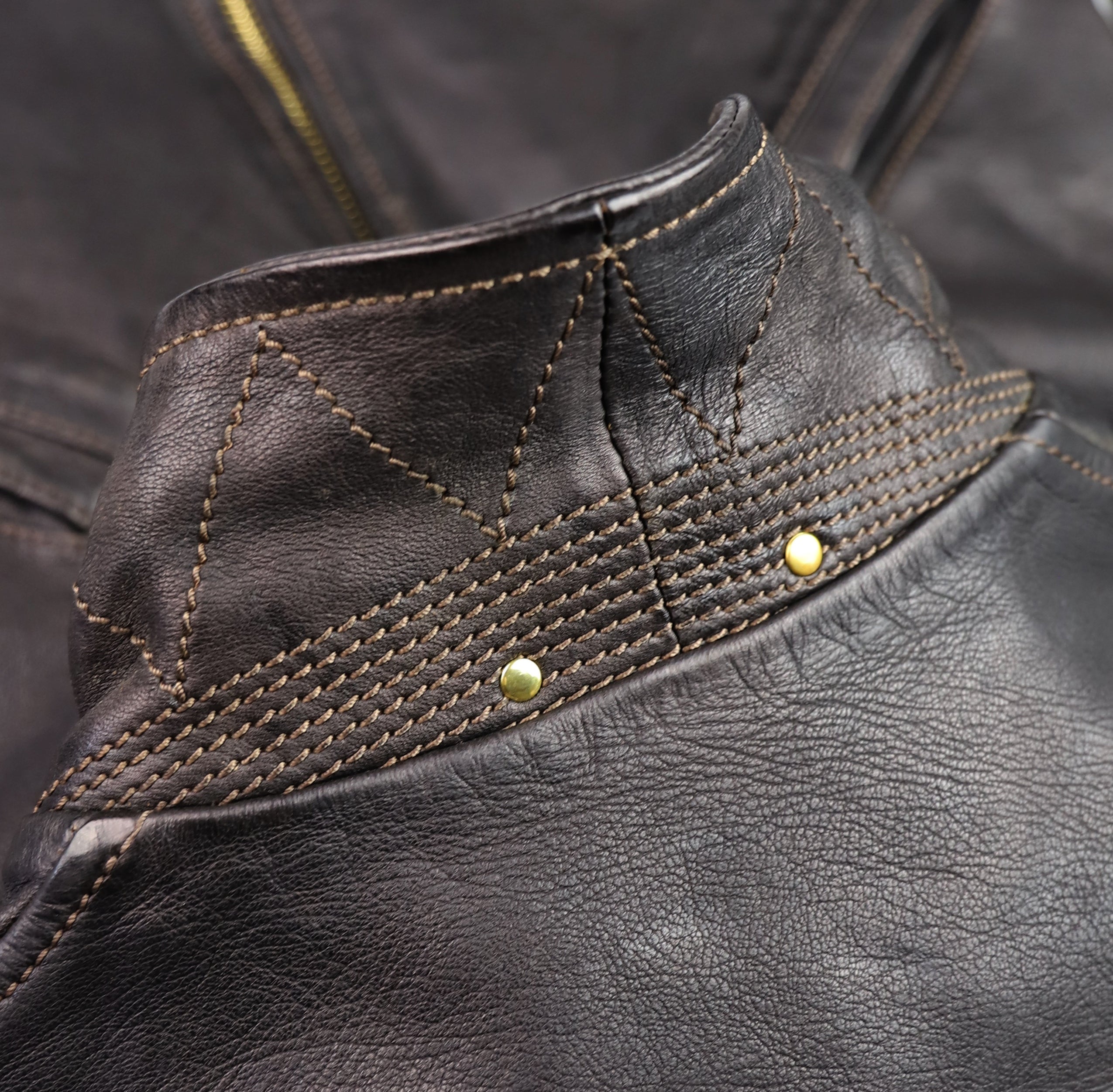Thedi Memphis Jacket, size Medium, Black Teacore Bruciato Horsehide