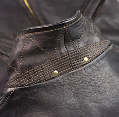 Thedi Memphis Jacket, size Medium, Black Teacore Bruciato Horsehide