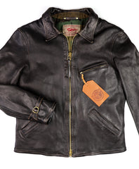 Thedi Memphis Jacket, size Medium, Black Teacore Bruciato Horsehide