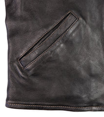 Thedi Memphis Jacket, size Medium, Black Teacore Bruciato Horsehide