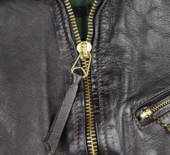 Thedi Memphis Jacket, size XL, Black Teacore Bruciato Horsehide