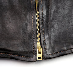 Thedi Memphis Jacket, size XL , Black Teacore Bruciato Horsehide