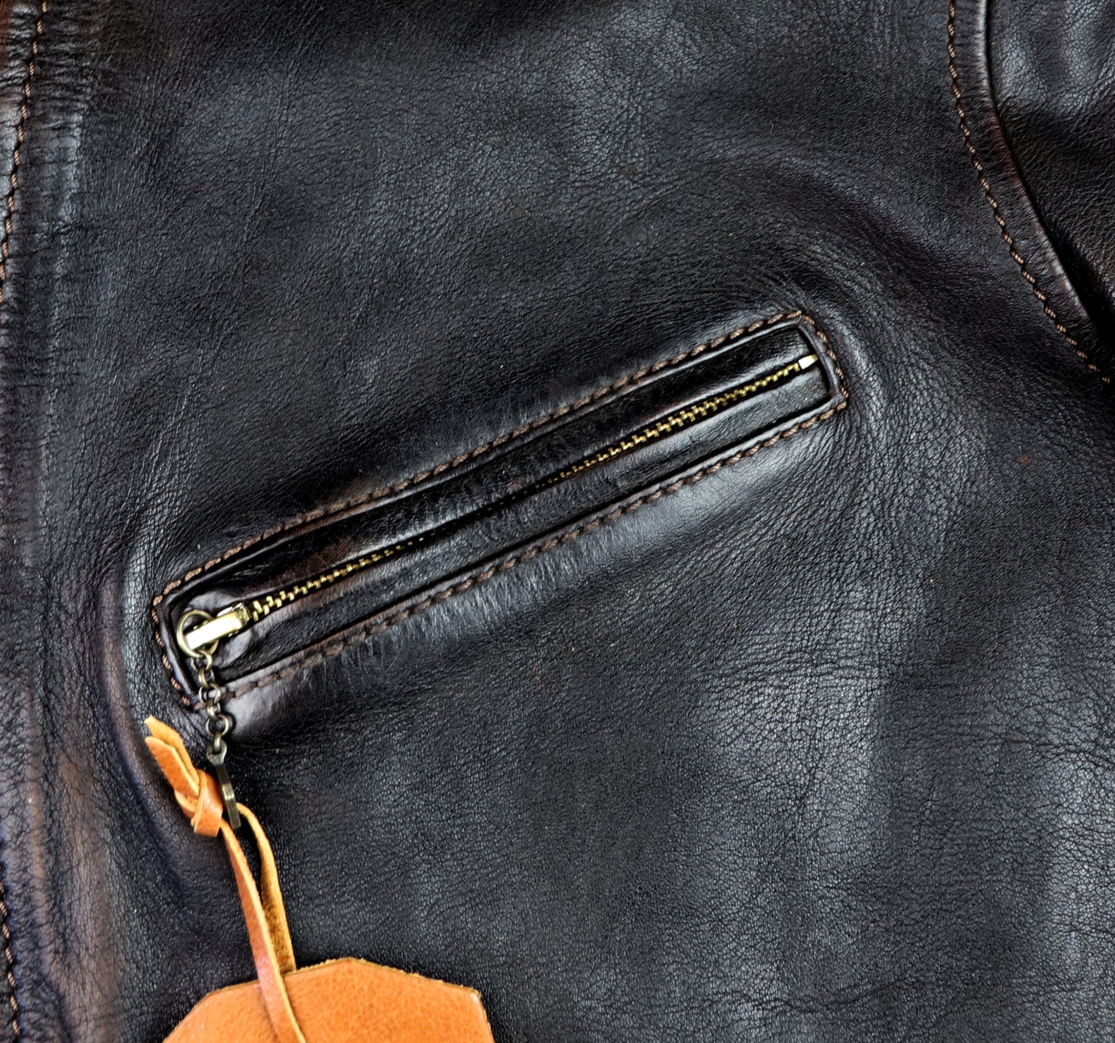 Thedi Memphis Jacket, size 2XL, Chestnut Bruciato Horsehide