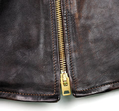 Thedi Memphis Jacket, size Large, Chestnut Bruciato Horsehide