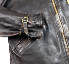 Thedi Memphis Jacket, size Large, Chestnut Bruciato Horsehide