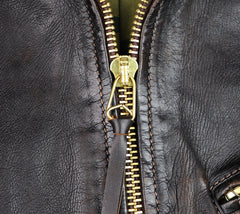 Thedi Memphis Jacket, size Large, Chestnut Bruciato Horsehide