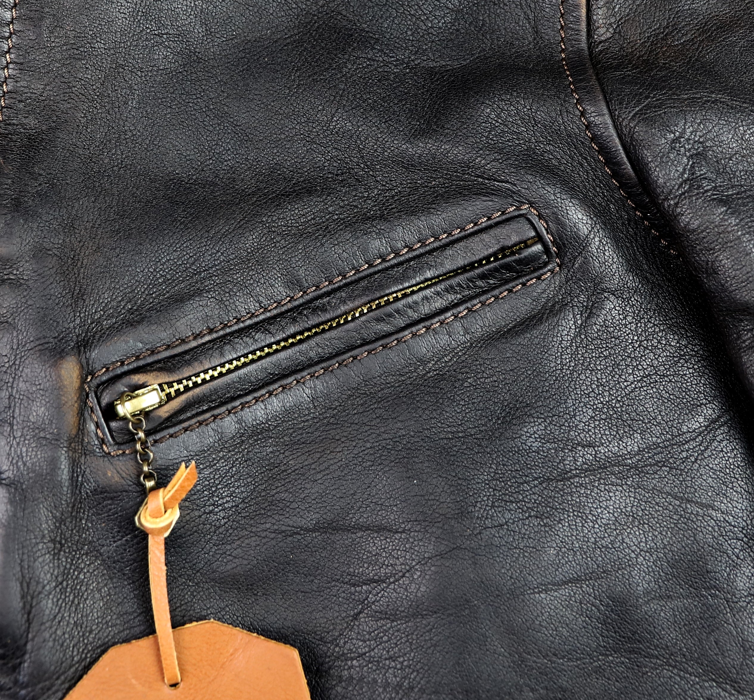 Thedi Memphis Jacket, size Medium, Chestnut Bruciato Horsehide