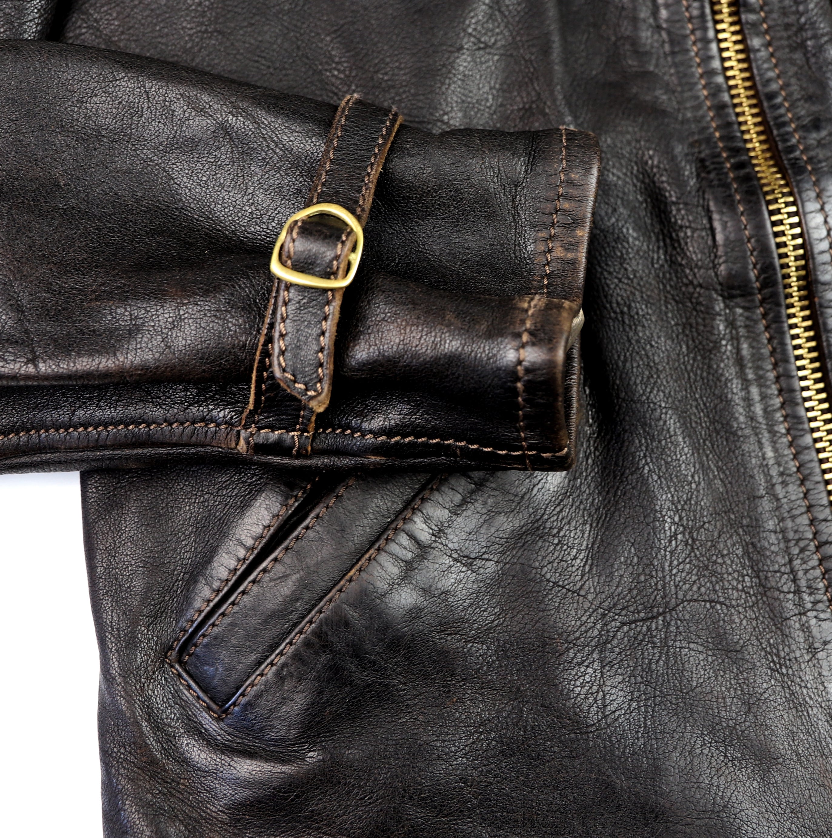 Thedi Memphis Jacket, size Medium, Chestnut Bruciato Horsehide
