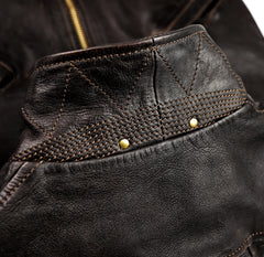Thedi Memphis Jacket, size Medium, Chestnut Bruciato Horsehide