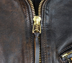 Thedi Memphis Jacket, size Medium, Chestnut Bruciato Horsehide