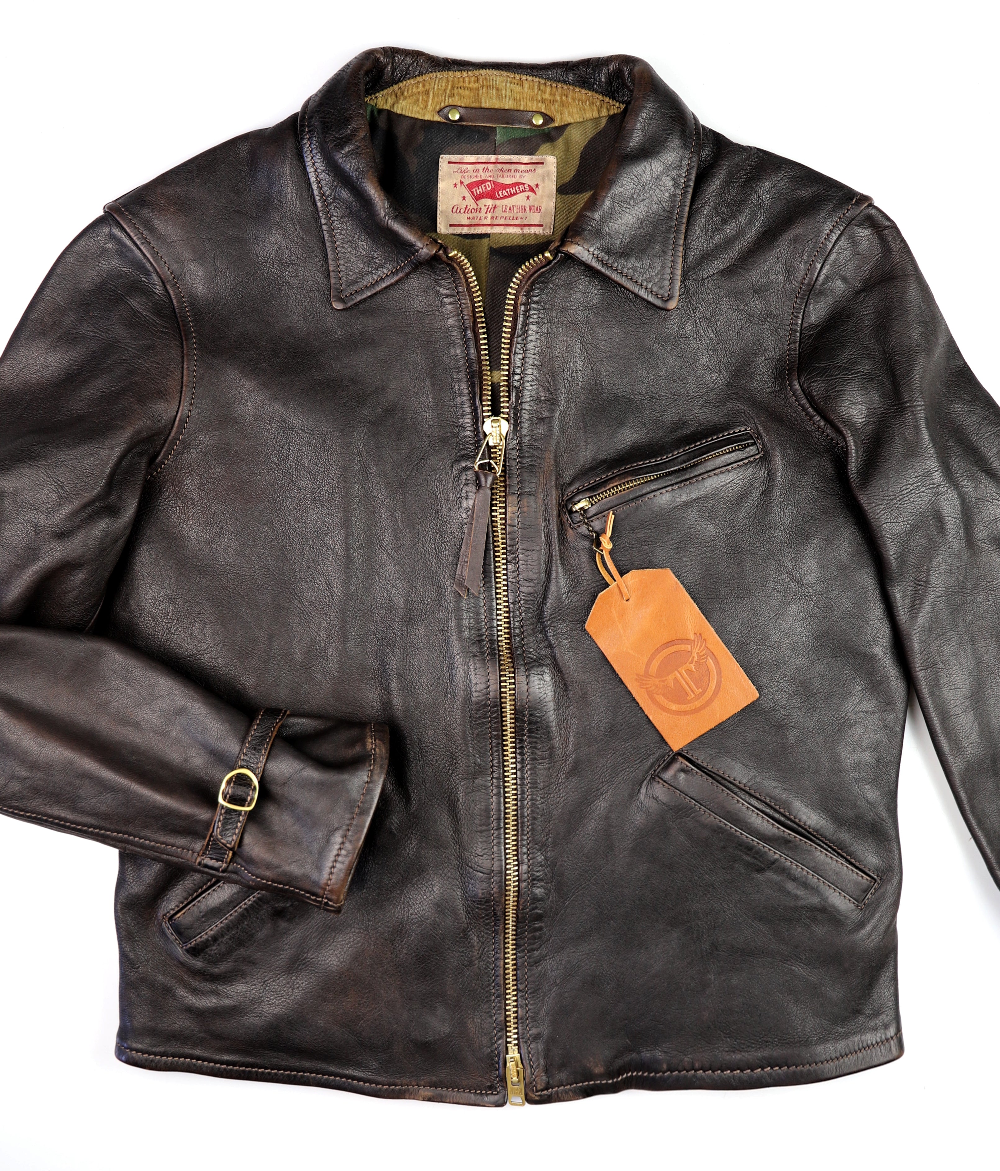 Thedi Memphis Jacket, size XL, Chestnut Bruciato Horsehide