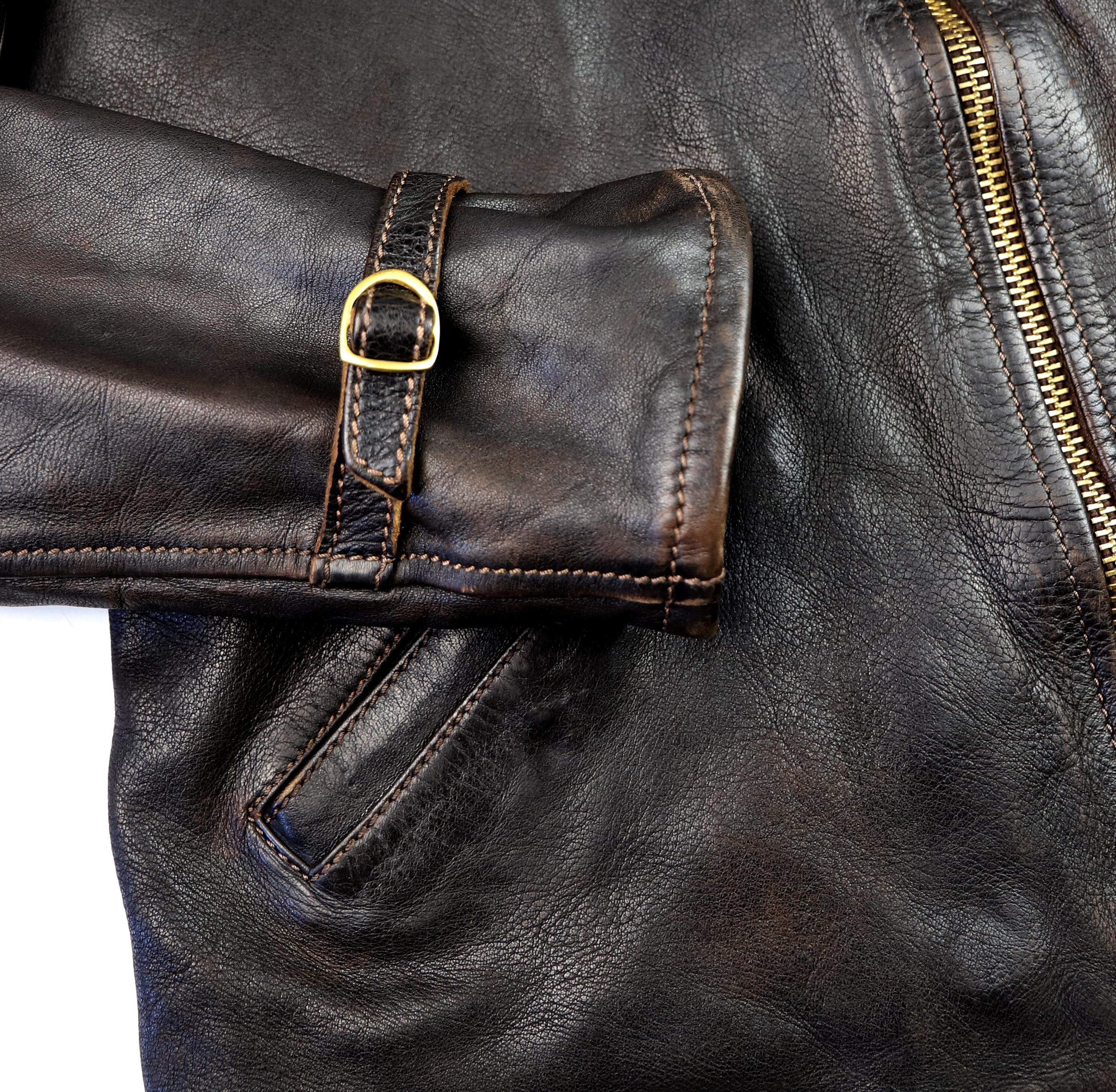 Thedi Memphis Jacket, size XL, Chestnut Bruciato Horsehide