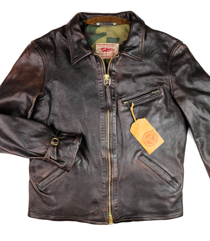 Thedi Memphis Jacket, size XL, Chestnut Bruciato Horsehide