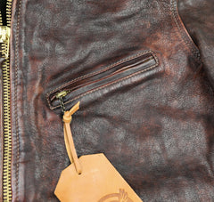 Thedi Memphis Half Belt, size 2XL, Hand Dyed Cocoa Toscano