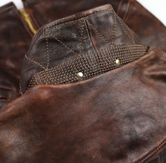 Thedi Memphis Half Belt, size 2XL, Hand Dyed Cocoa Toscano
