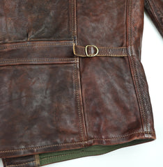 Thedi Memphis Half Belt, size 4XL, Hand Dyed Cocoa Toscano