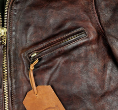 Thedi Memphis Half Belt, size XL, Hand Dyed Cocoa Toscano