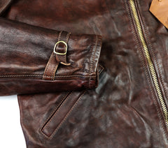 Thedi Memphis Half Belt, size XL, Hand Dyed Cocoa Toscano